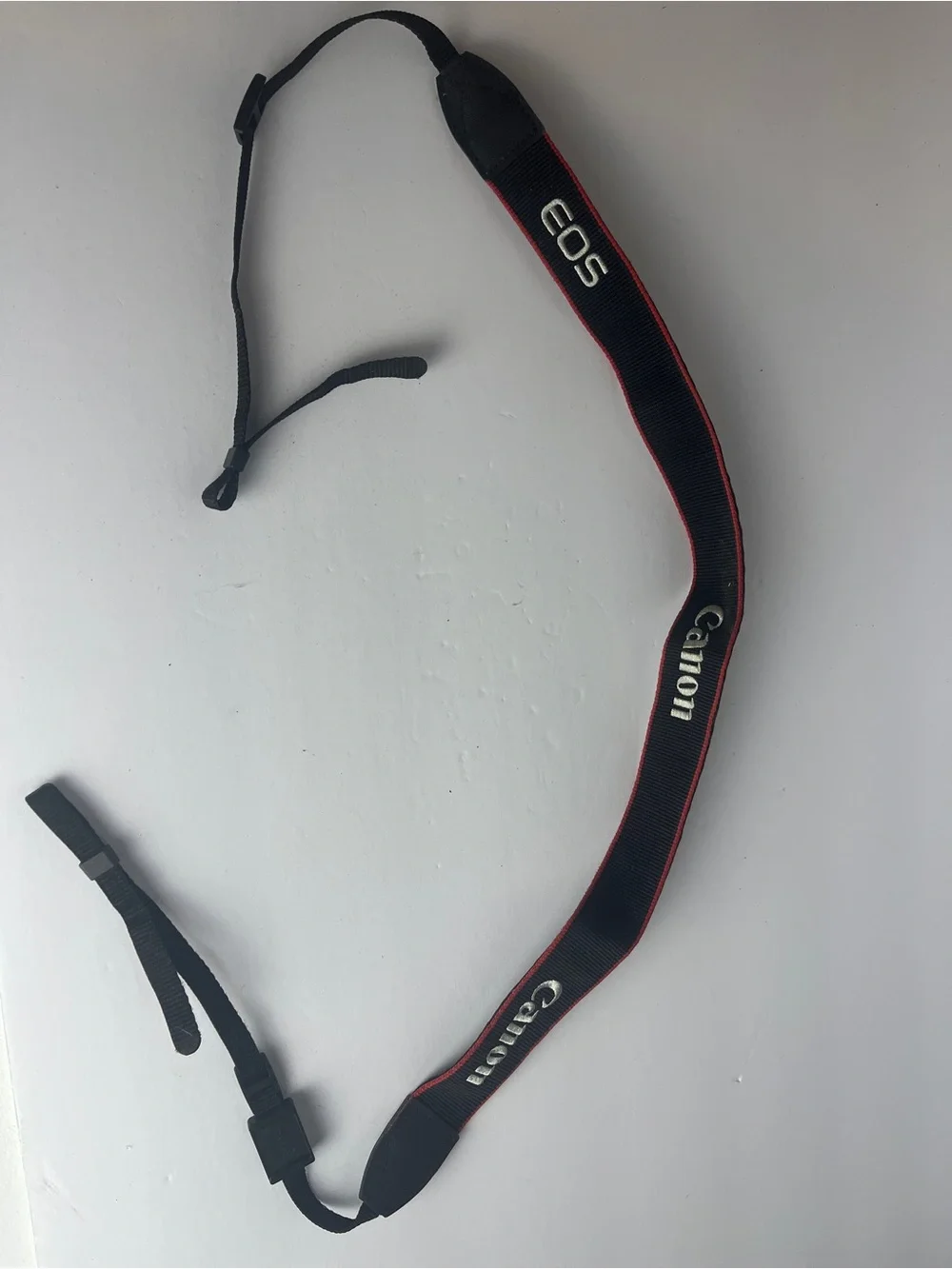 Canon EOS Black Camera Neck Strap with Red Trim